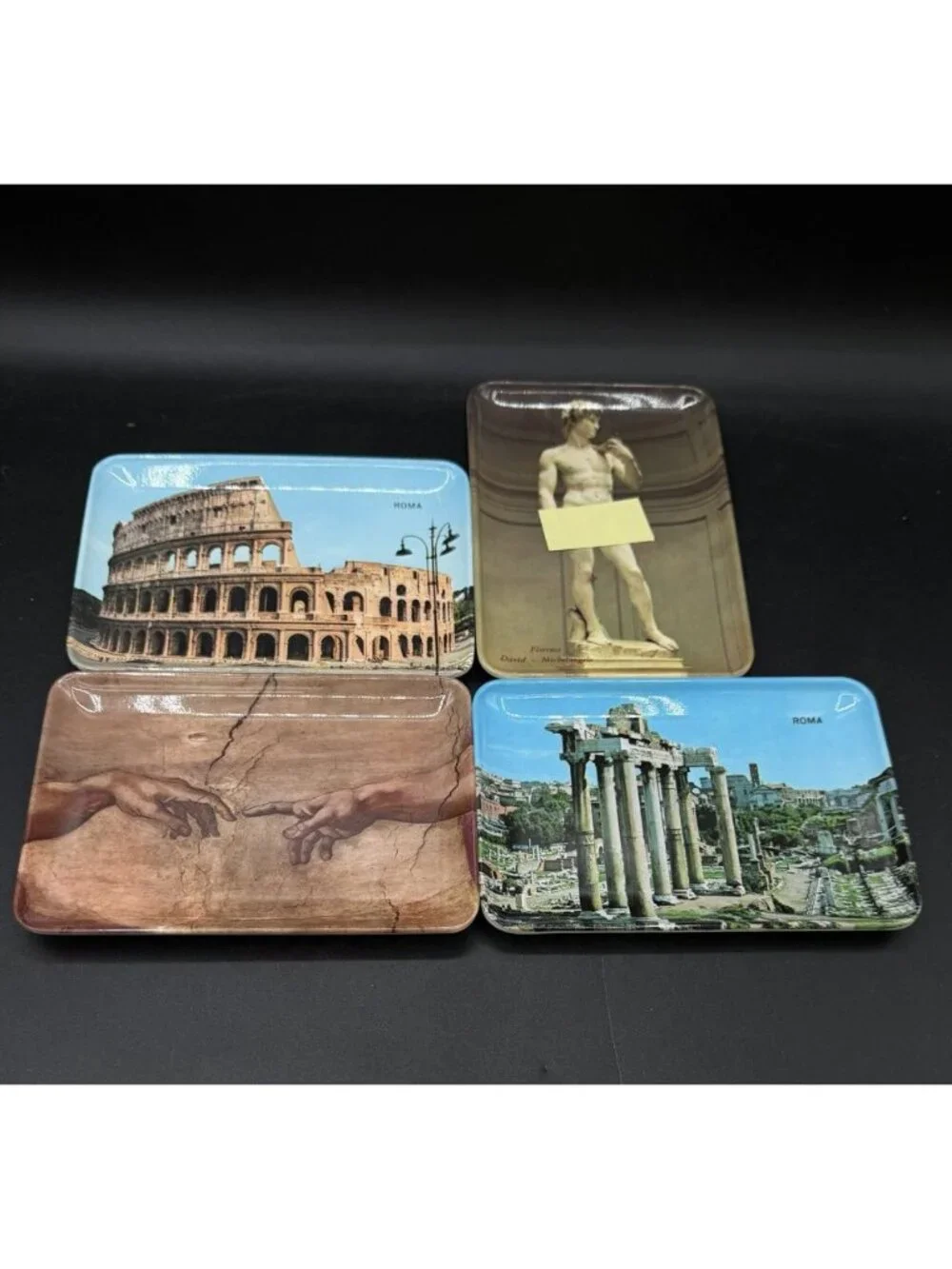 Mebel Italy Melamine Tray 4 Roma Florence David Creation Of Adam Colosseum Forum